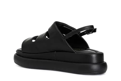 CafèNoir Sandali Pelle Bottoni Donna Nero 39 con strappo