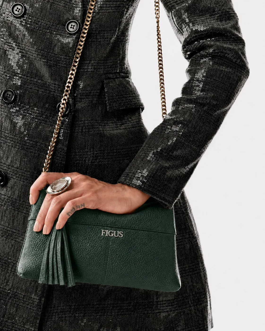 Figus OneZip pochette pelle arancione morbida