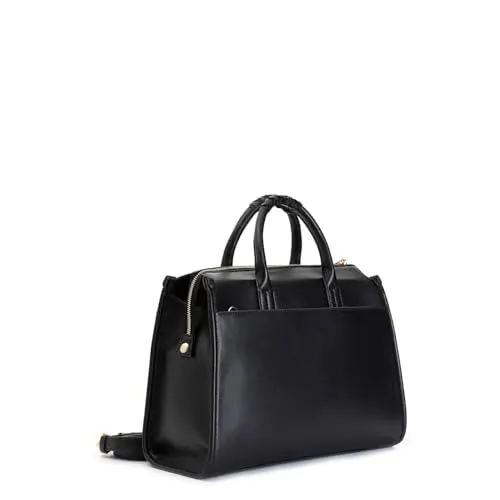 CafèNoir Tote Manici Intrecciati Nera Charm
