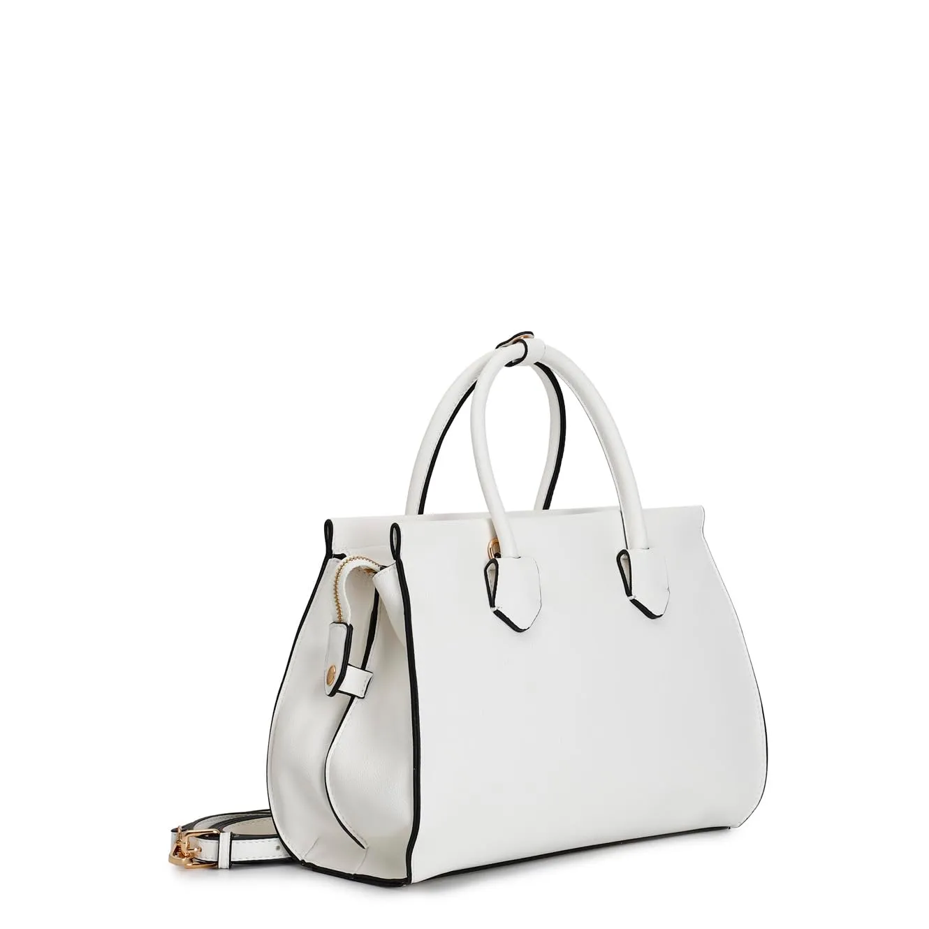 CafèNoir Borsa Fibbiette Rivetti Tracolla Bianca