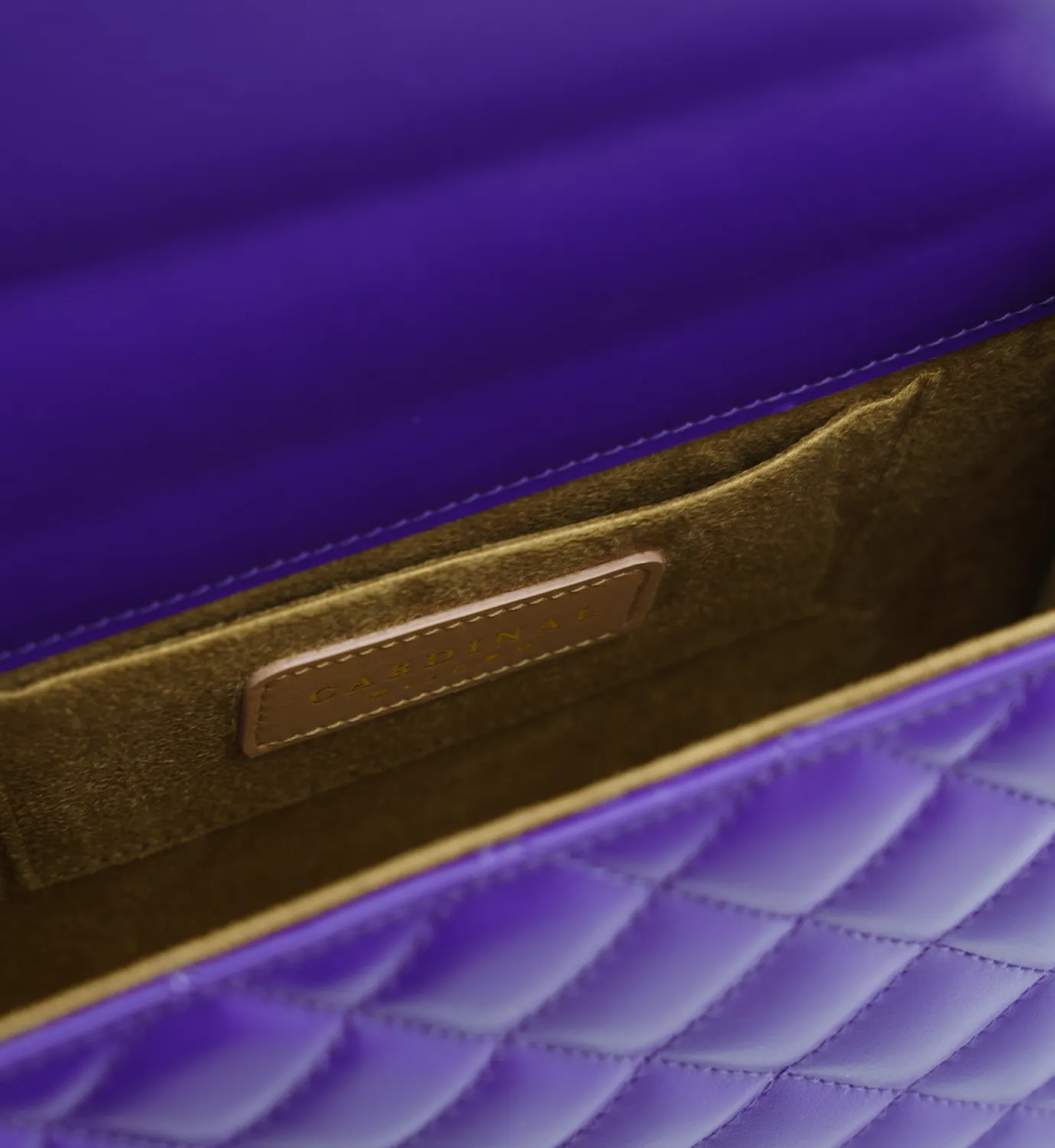 Cardinal Milano Opèra Purple borsa pelle viola trapuntata