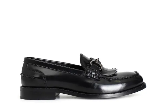 CafèNoir Mocassino Donna Pelle Spazzolata Frange