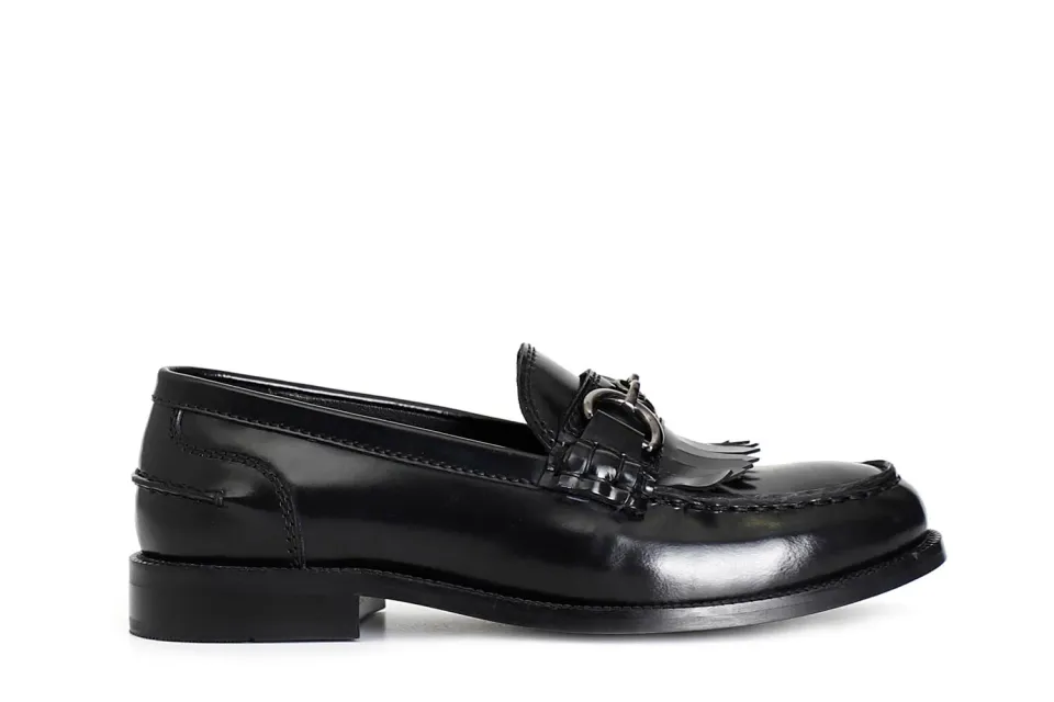 CafèNoir Mocassino Donna Pelle Spazzolata Frange