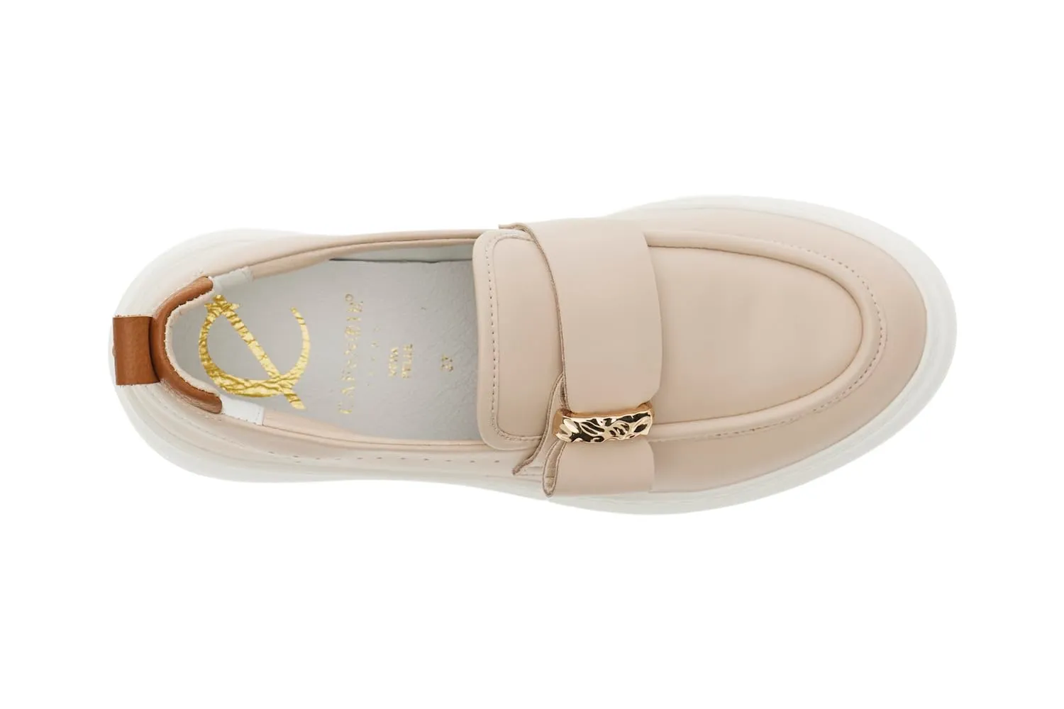 CafèNoir Mocassini in Pelle Rivestita Donna 36 EU Beige
