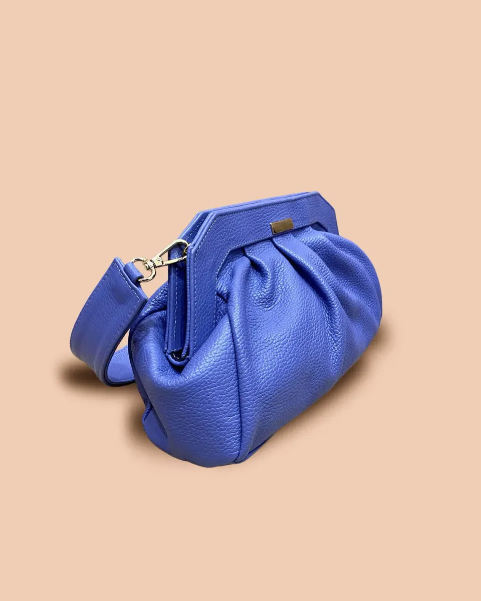 Figus Caramella Second Touch borsa pelle Azzurro Serenity