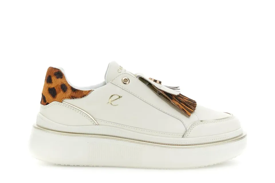 CafèNoir Slip-on Pelle Cavallino Maculato Platform 4 cm