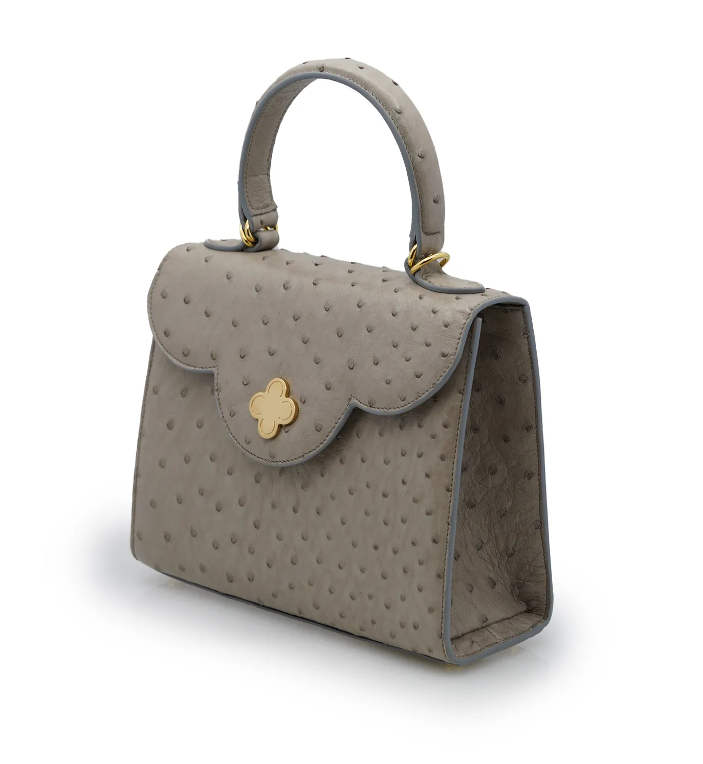 Cardinal Milano First Lady Taupe borsa struzzo taupe
