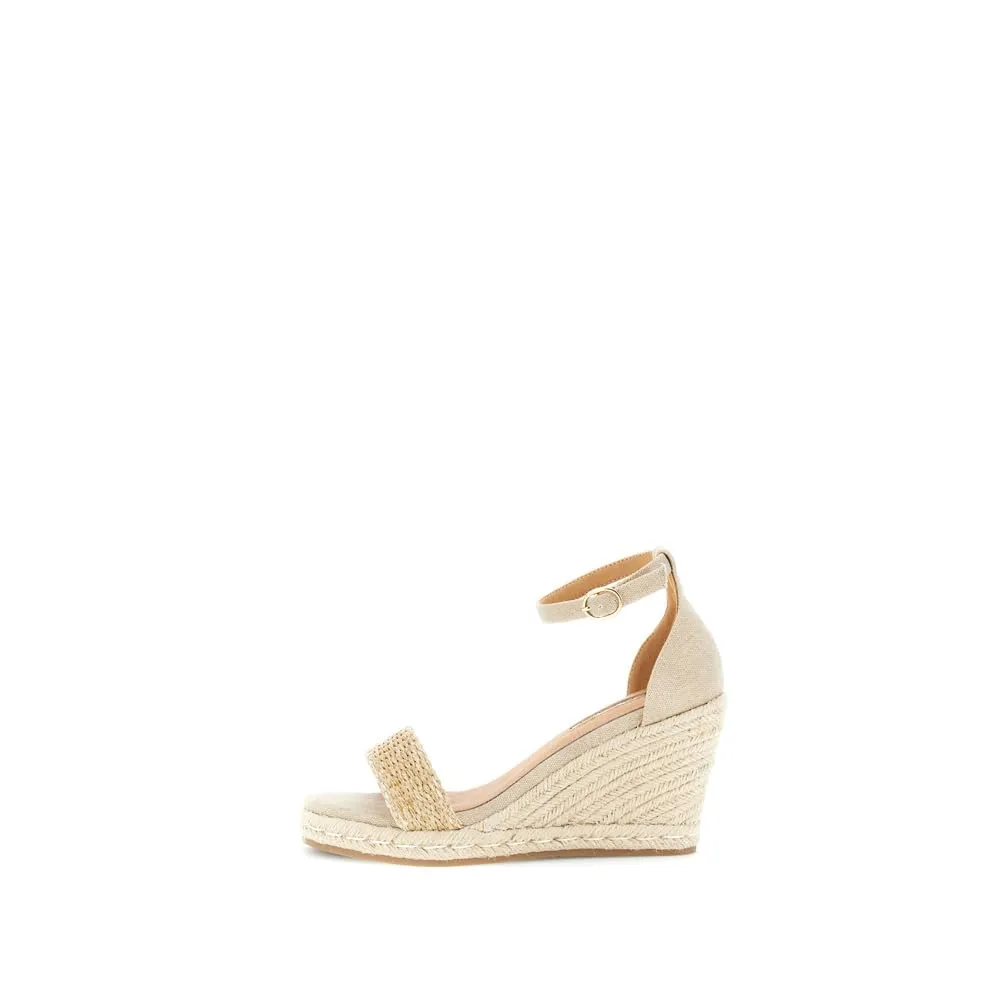 CafèNoir Sandali Zeppa Corda Camel Soletto Pelle
