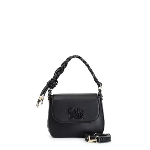 CafèNoir Borsa Pattina Nera Manico Intrecciato Logo