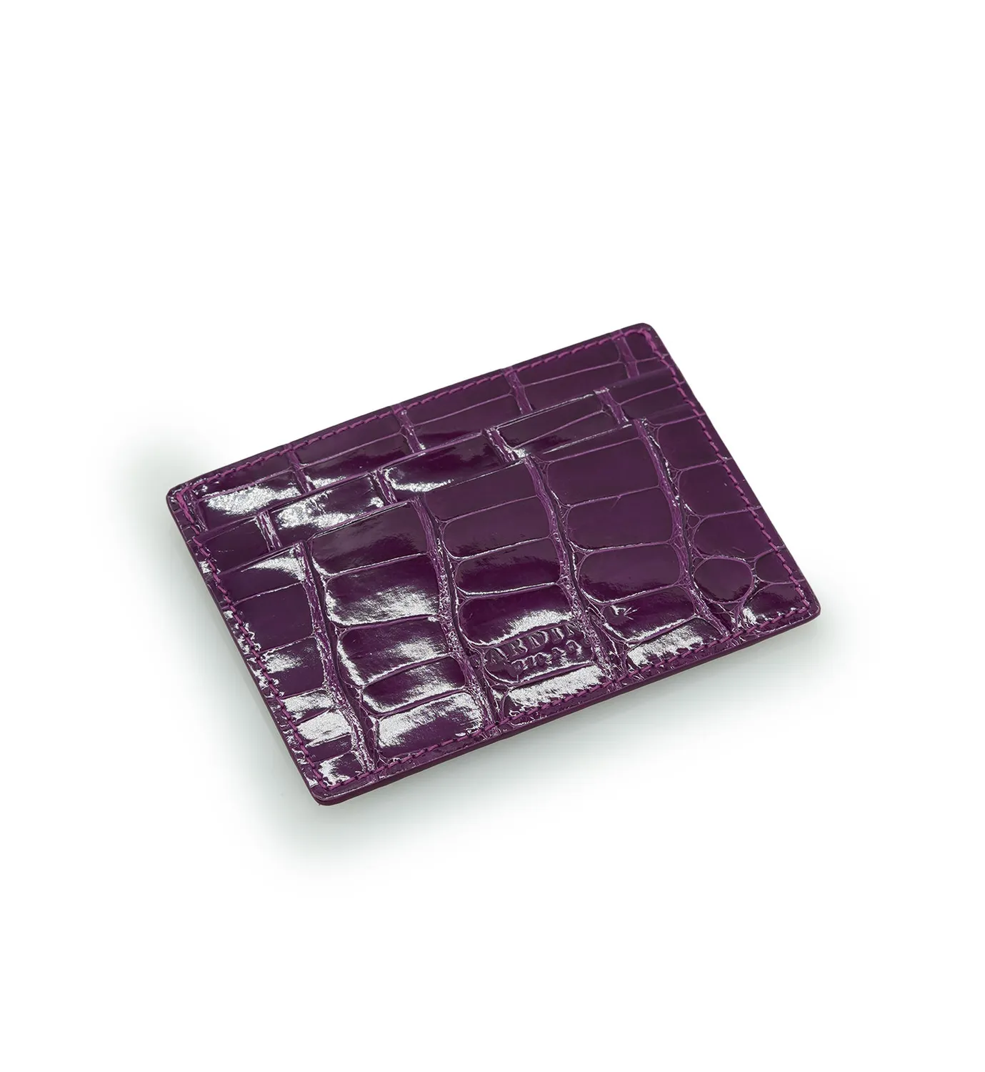 Cardinal Milano Purple Alligator porta carte viola