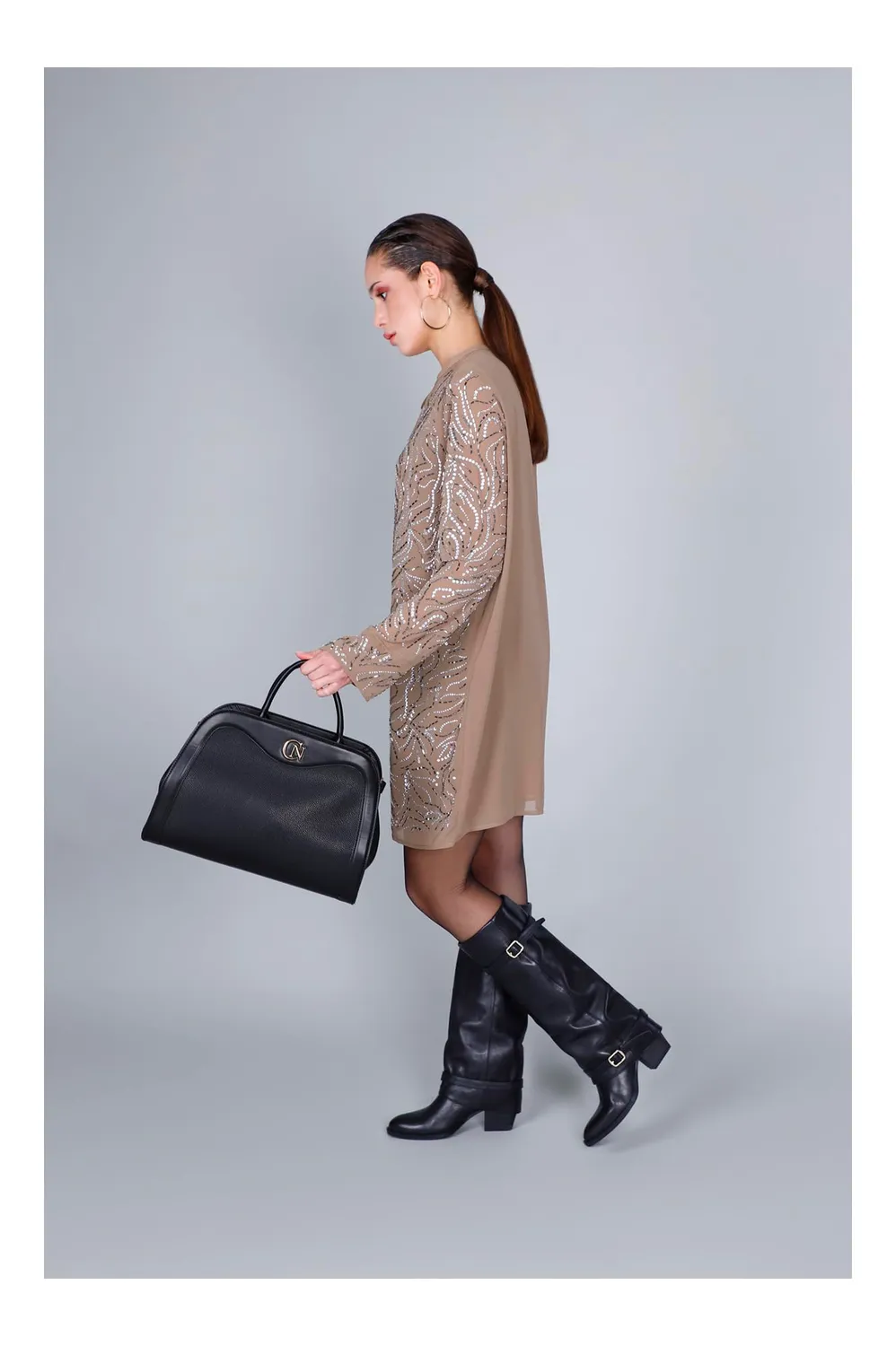 CafèNoir Tote Effetto Granosa Borsa Unica