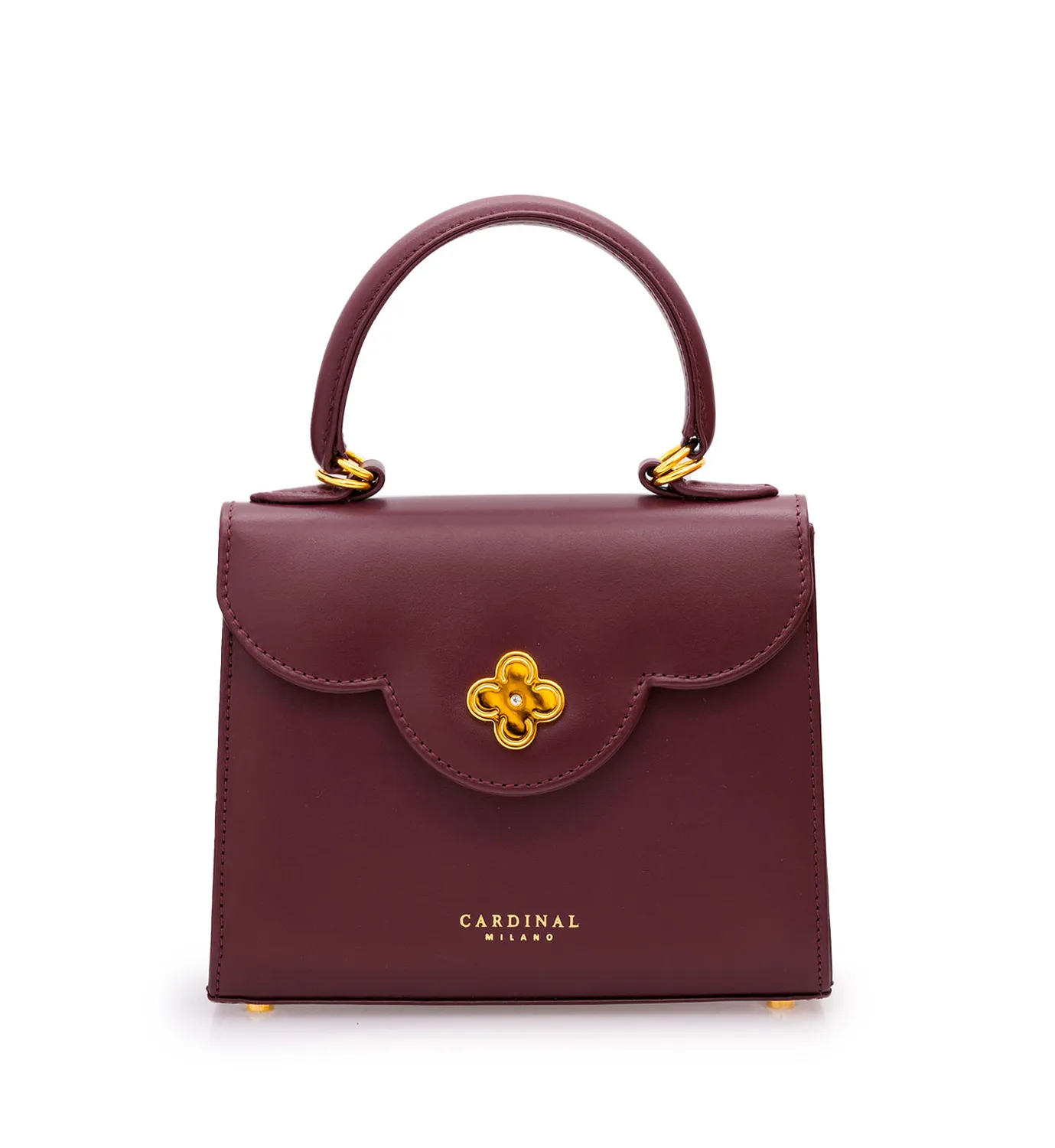 Cardinal Milano First Lady Small borsa bordeaux vitello liscio