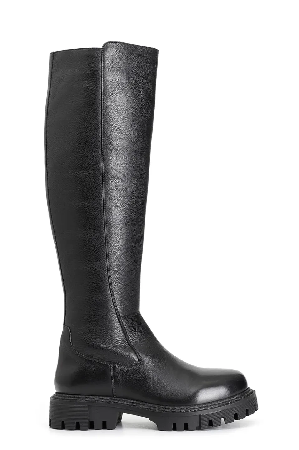 CafèNoir stivale donna pelle nero cerniera tacco basso