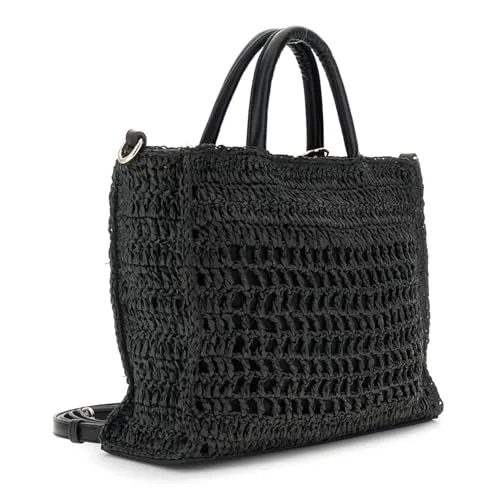 CafèNoir Crochet borsa a mano rafia con charms