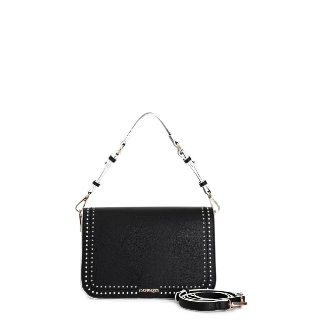 CafèNoir Tracolla Pattina Rivetti Borsa Nera