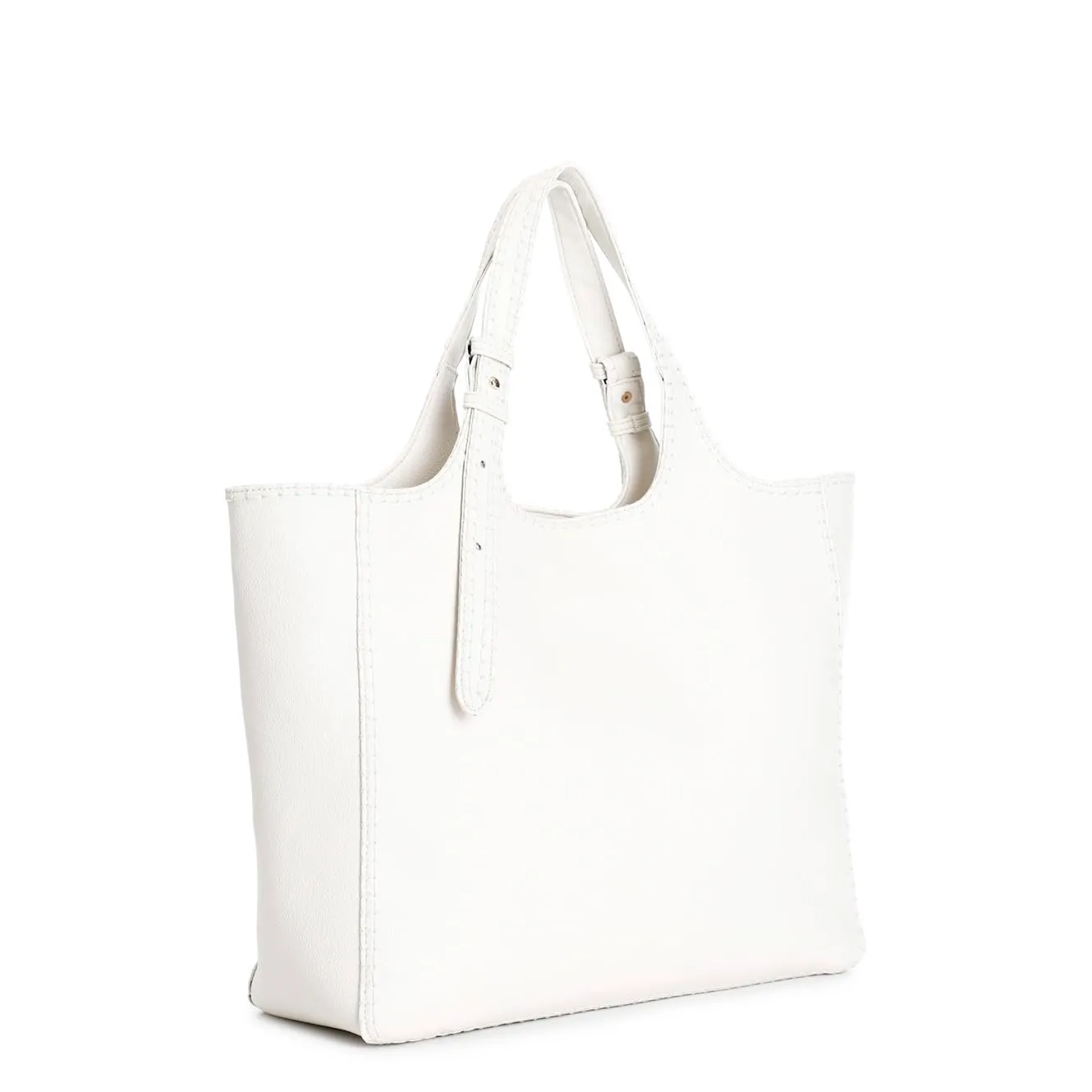 CafèNoir Infilatura shopping bag bianca oro