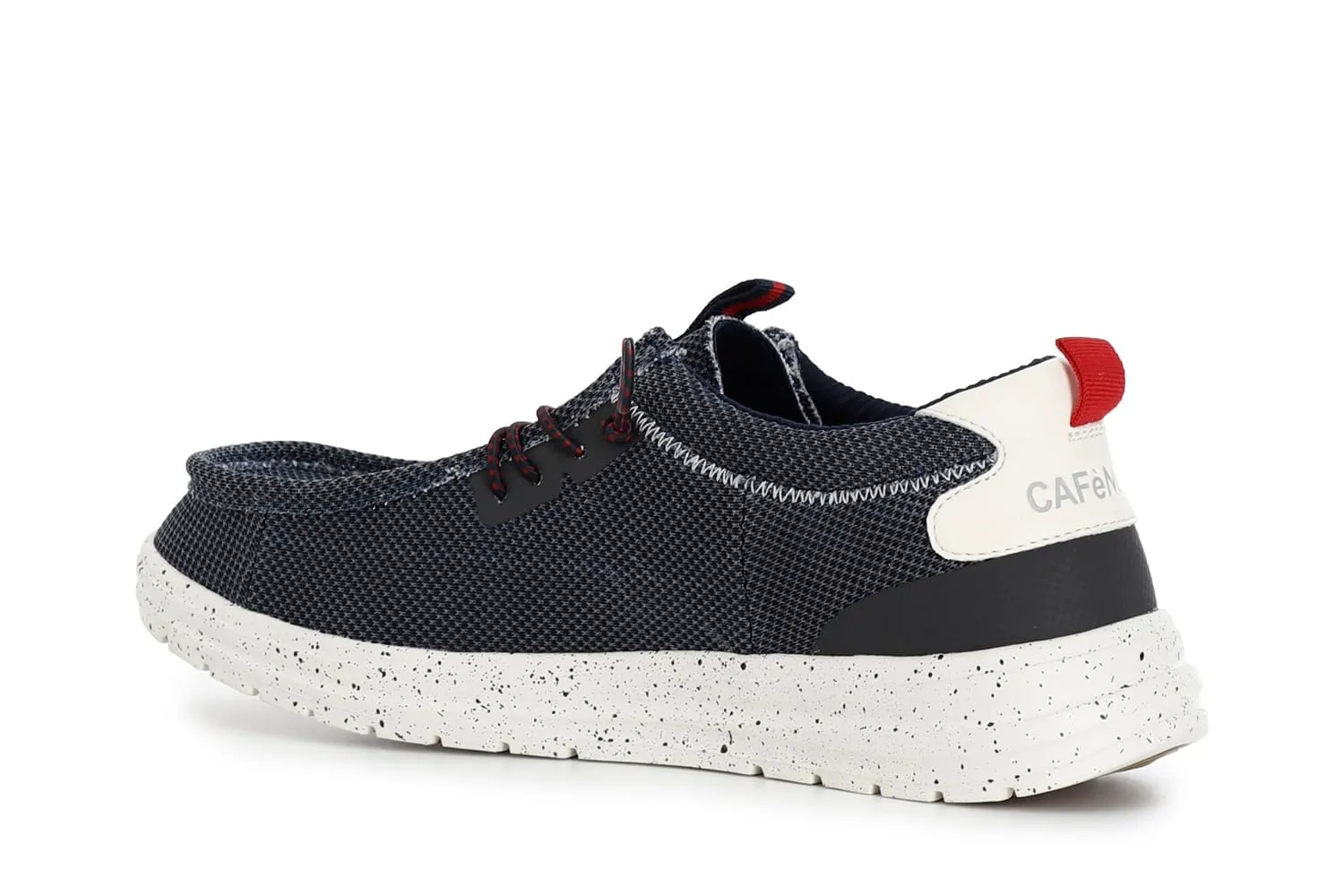 CafèNoir Scarpe Barca Uomo in Canvas Soletta in Pelle