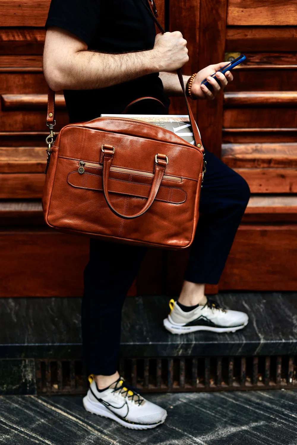 Aigin Milano Tuscany cartella 15 pollici marrone scuro