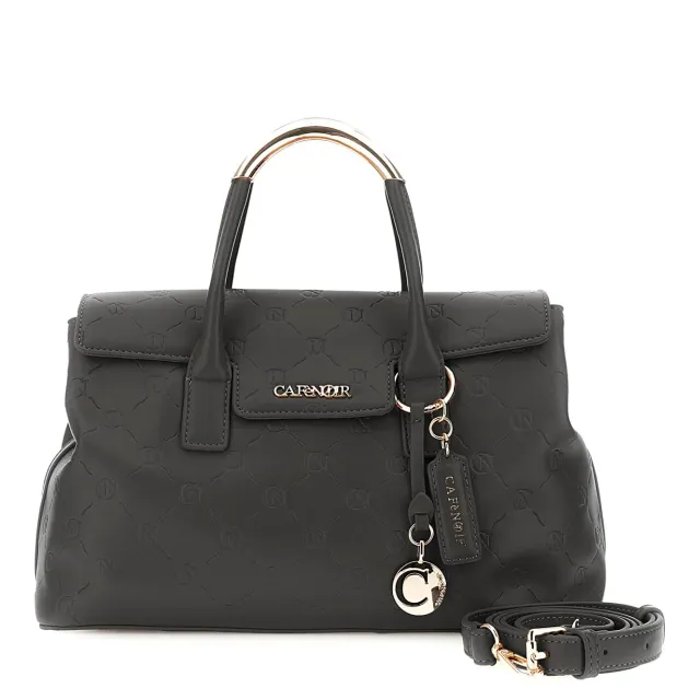 CafèNoir Borsa Pattina Manici Tubolari Spalla Nera