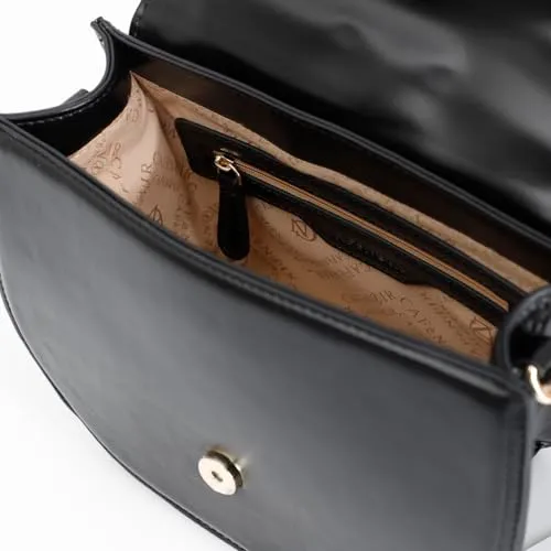CafèNoir Pattina Abrasivato Borsa a Spalla Nera Charm
