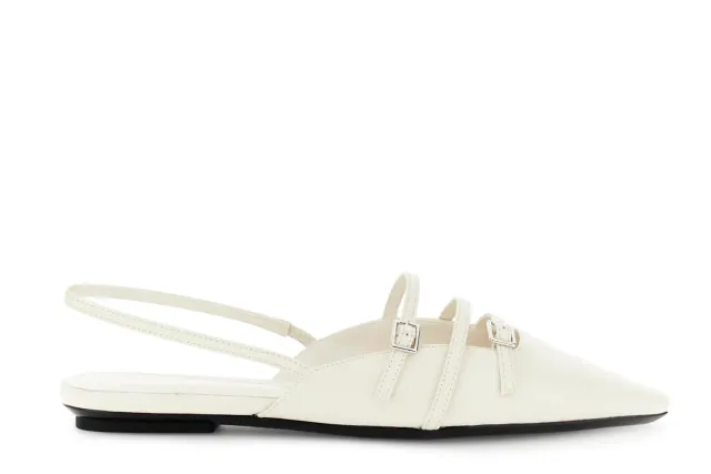 CafèNoir Slingback Pelle Cinturini Donna tacco basso