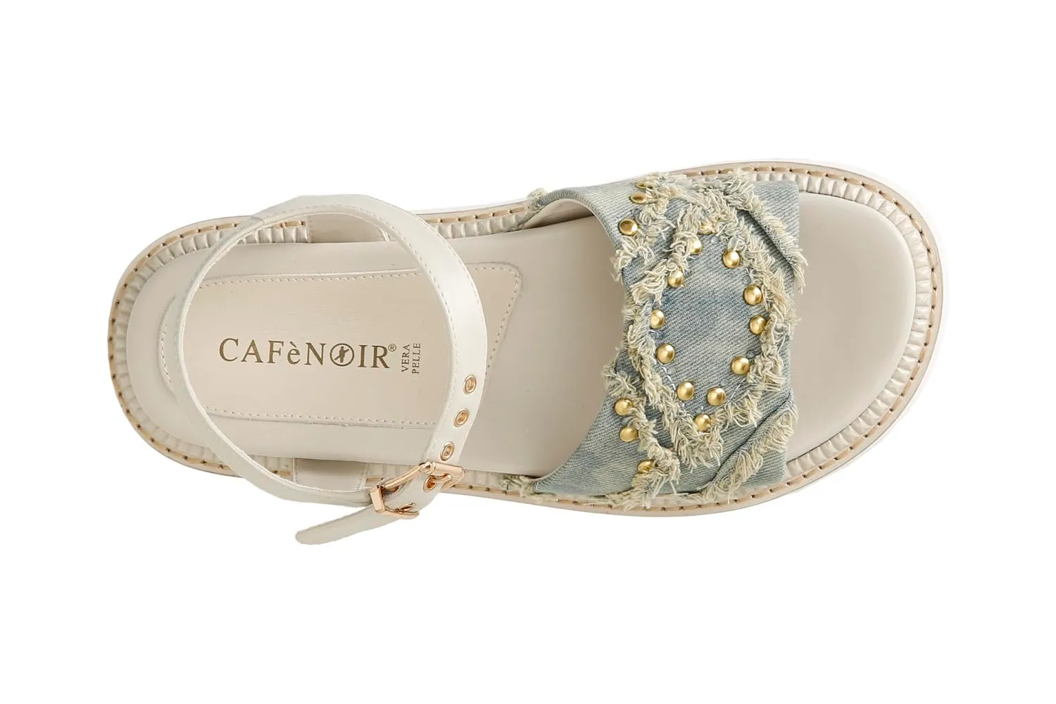 CafèNoir Gilda Sandali Denim Jeans Giallo 39