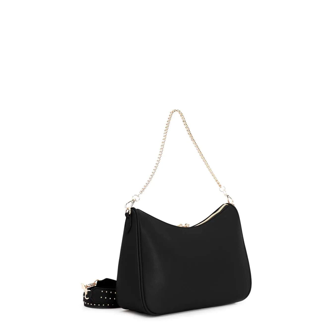CafèNoir Borsa a Spalla Nera Micro Rivetti Patchwork