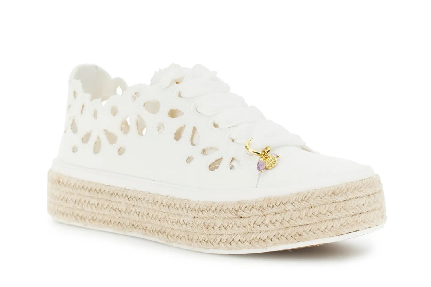 CafèNoir Sneakers Donna Traforate Bianco Tessuto