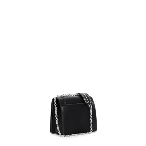 CafèNoir Borsa a Spalla Pattina Nera con Rivetti