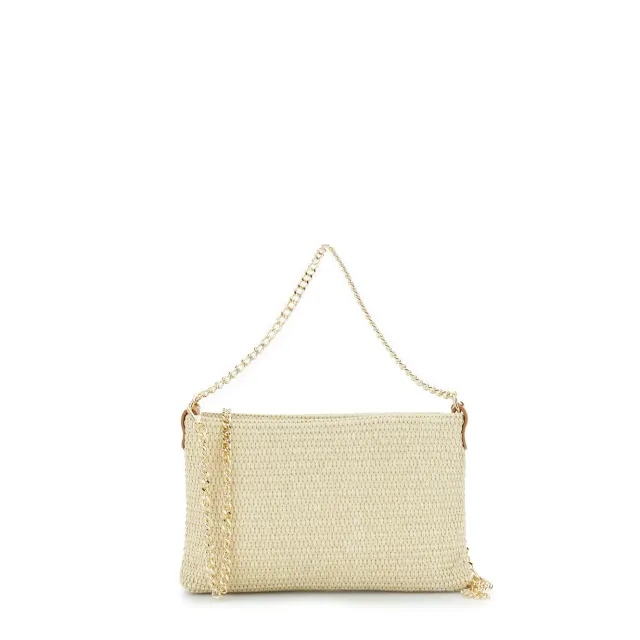 CafèNoir Pochette Raffia Catena Doppia Tracolla