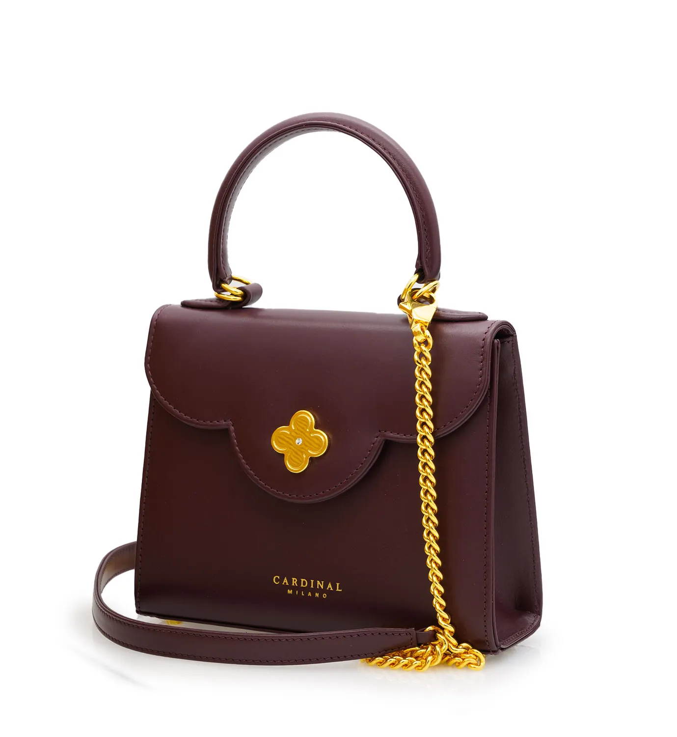 Cardinal Milano First Lady Small borsa bordeaux vitello liscio