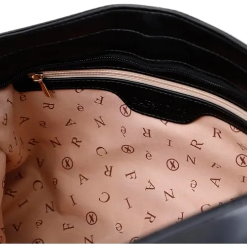 CafèNoir borsa a spalla sacca nera logo