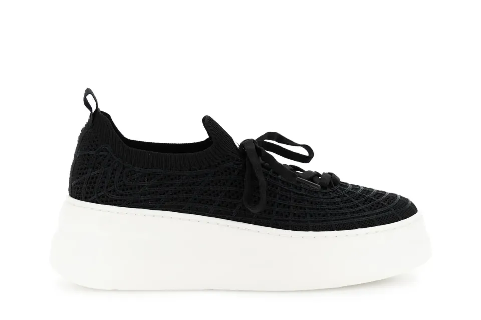 CafèNoir Sneakers Slip-on con Lacci Donna Nera 39 EU
