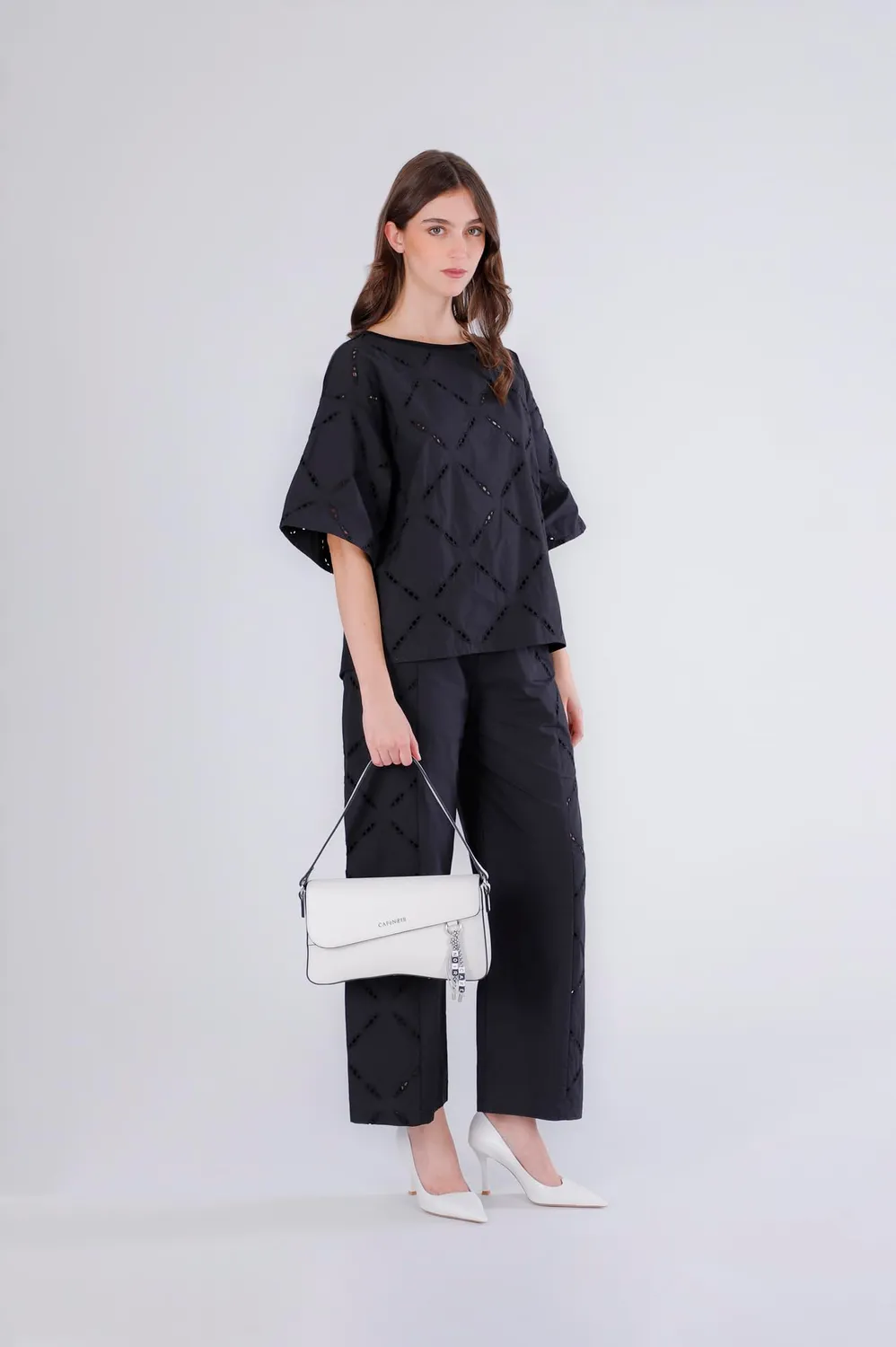 CafèNoir Borsa spalla donna avorio granosa charm
