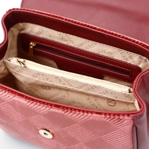 CafèNoir Borsa Mano Pattina Velluto Bordeaux
