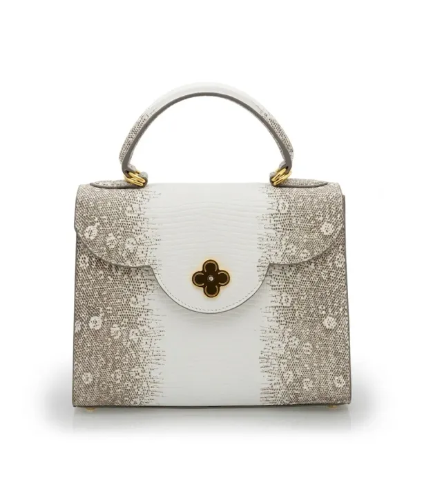 Cardinal Milano First Lady Beige Lizard borsa beige vitello