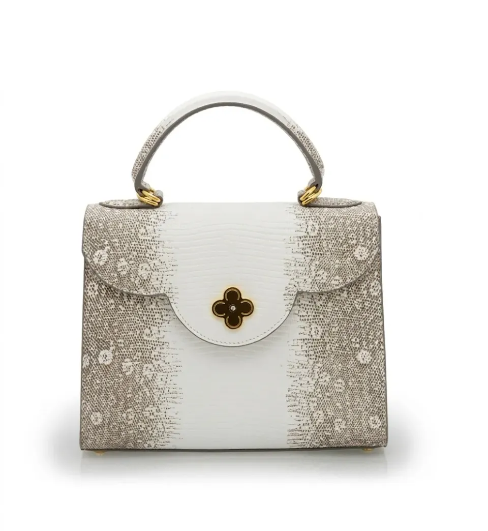 Cardinal Milano First Lady Beige Lizard borsa beige vitello