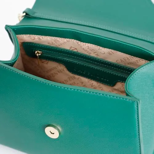 CafèNoir Borsa Saffiano Pattina Logo Ovale Calamita