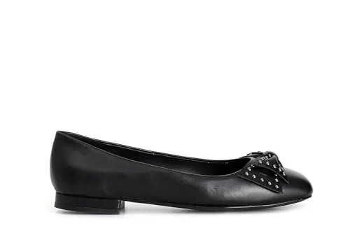 CafèNoir Ballerine Pelle Fiocco Borchie