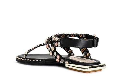 CafèNoir sandali pelle borchie multicolor bassi