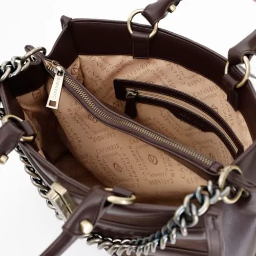 CafèNoir Tote Donna T.Moro Unica Strisce Imbottite Catena