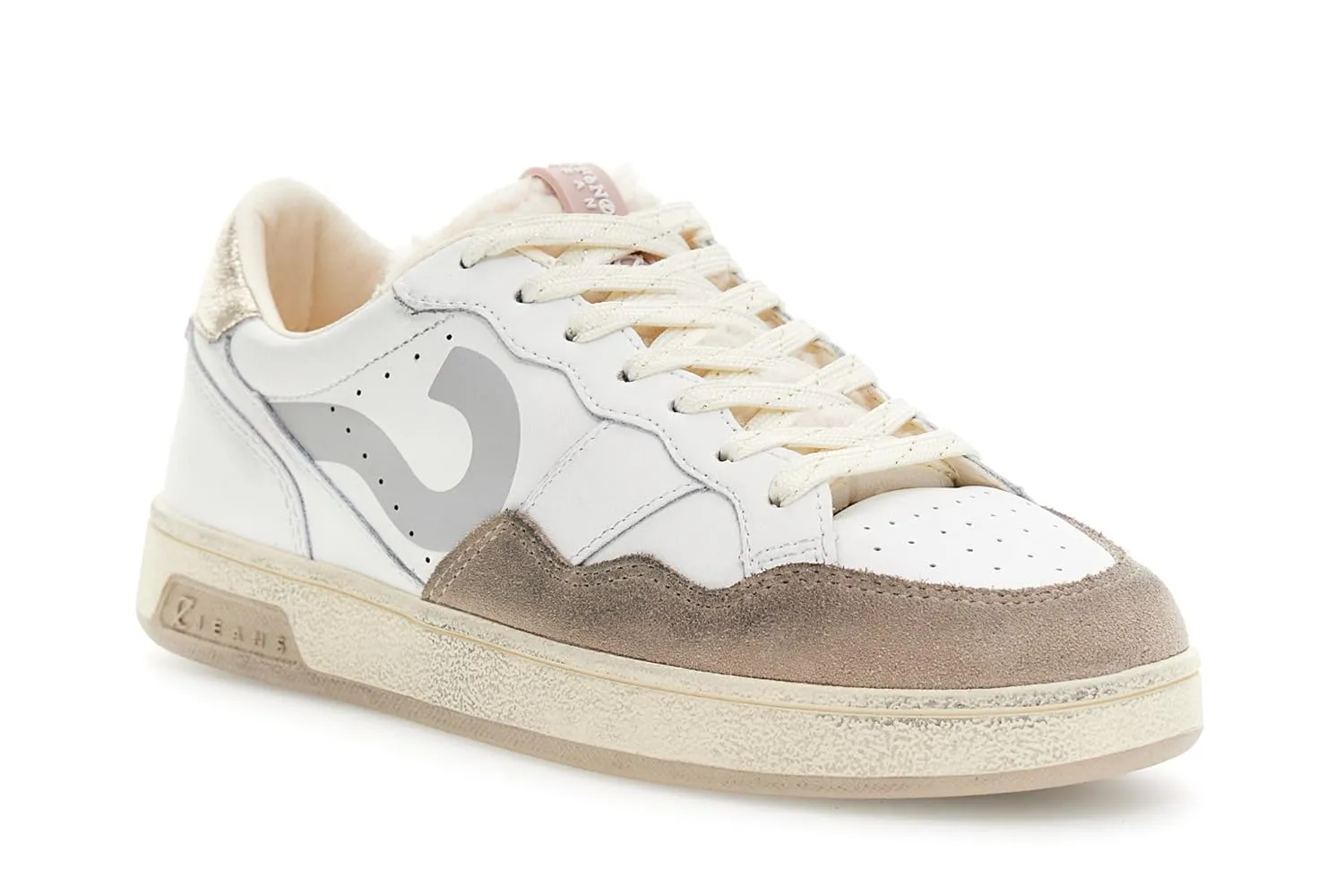 CafèNoir Sneakers pelle bianco beige 39