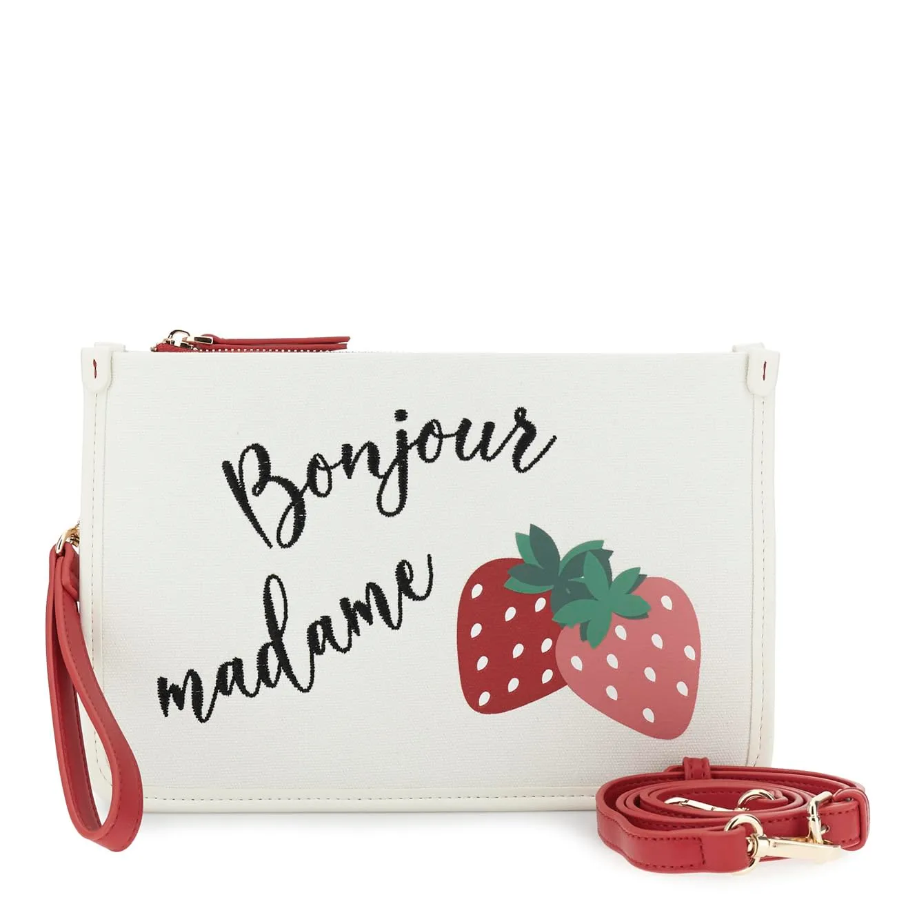 CafèNoir Clutch Canvas Nappa Pochette Denim