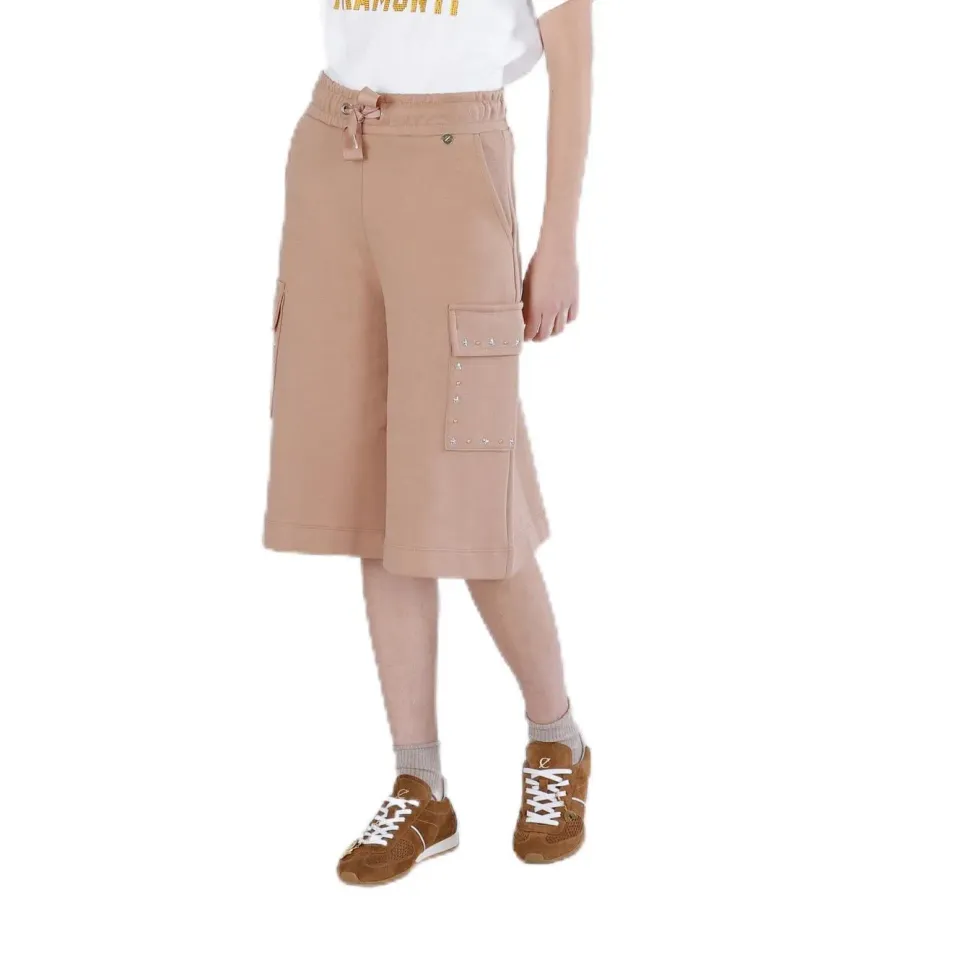 CafèNoir Bermuda in Felpa con Tasconi Pantaloni S Caramello