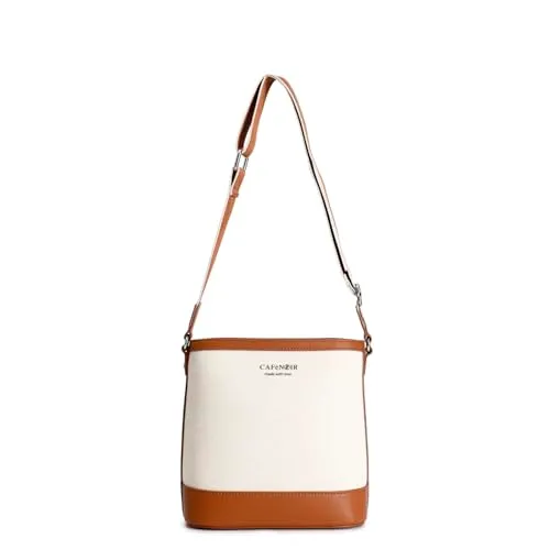 CafèNoir Secchiello Canvas Cuoio Profili Bauletto