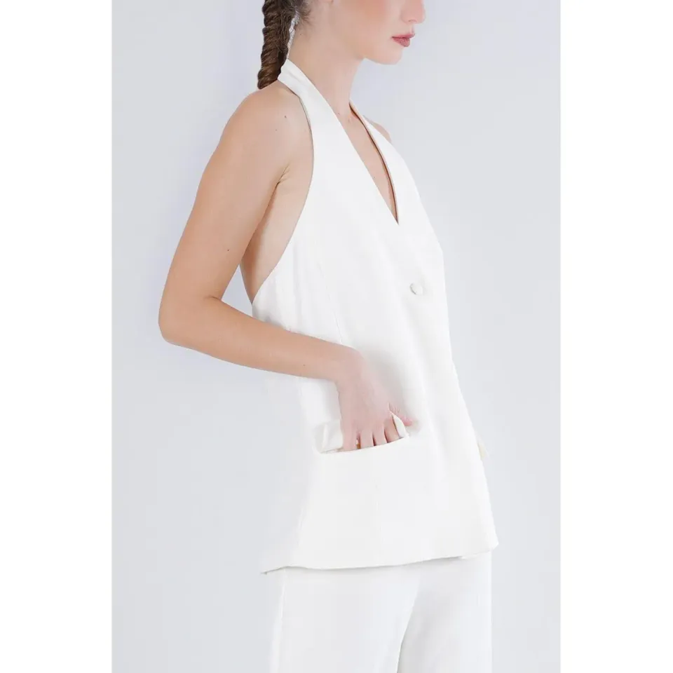 CafèNoir Gilet Scollo Americana Burro elegante