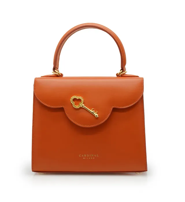 Cardinal Milano First Lady Orange Plain borsa vitello arancione