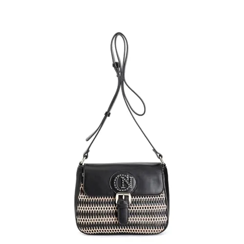 CafèNoir Rete borsa a tracolla nera calamita