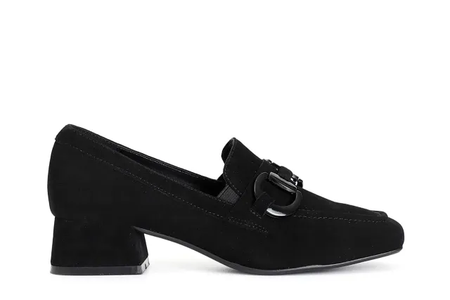 CafèNoir Mocassino Donna Camoscio Nero Morsetto