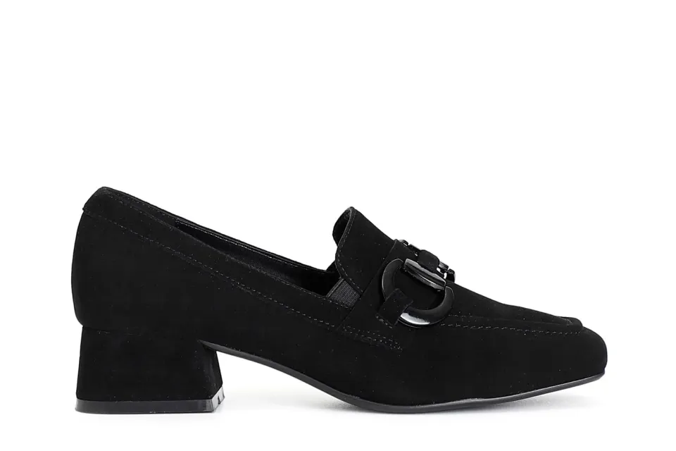 CafèNoir Mocassino Donna Camoscio Nero Morsetto
